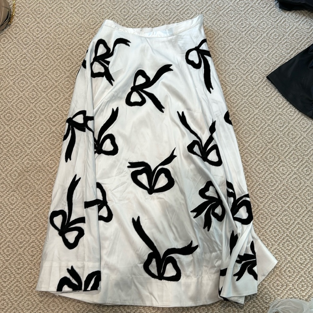 Maeve white bow midi skirt, NWT! Size 8